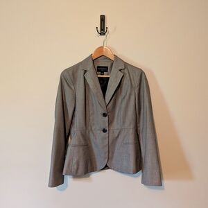 Banana Republic Gray Blazer Classic Professional Suit Jacket